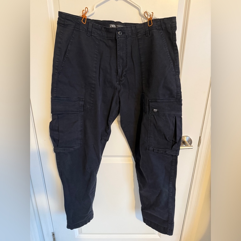 Zara Men's Navy Cargo Pants
